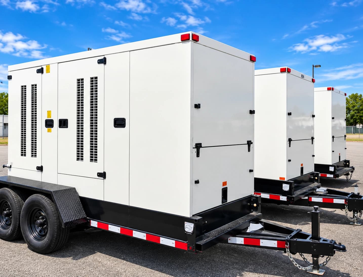 Commercial generator trailer for temporary power