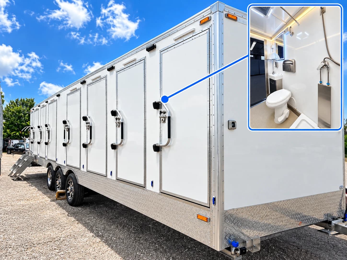 Shower and Restroom Combination rental trailer